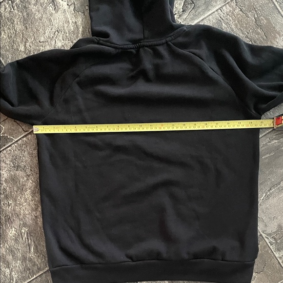 Women’s Black Hoodie with Laces Detail Grunge Whimsigoth Streetwear - Picture 6 of 7